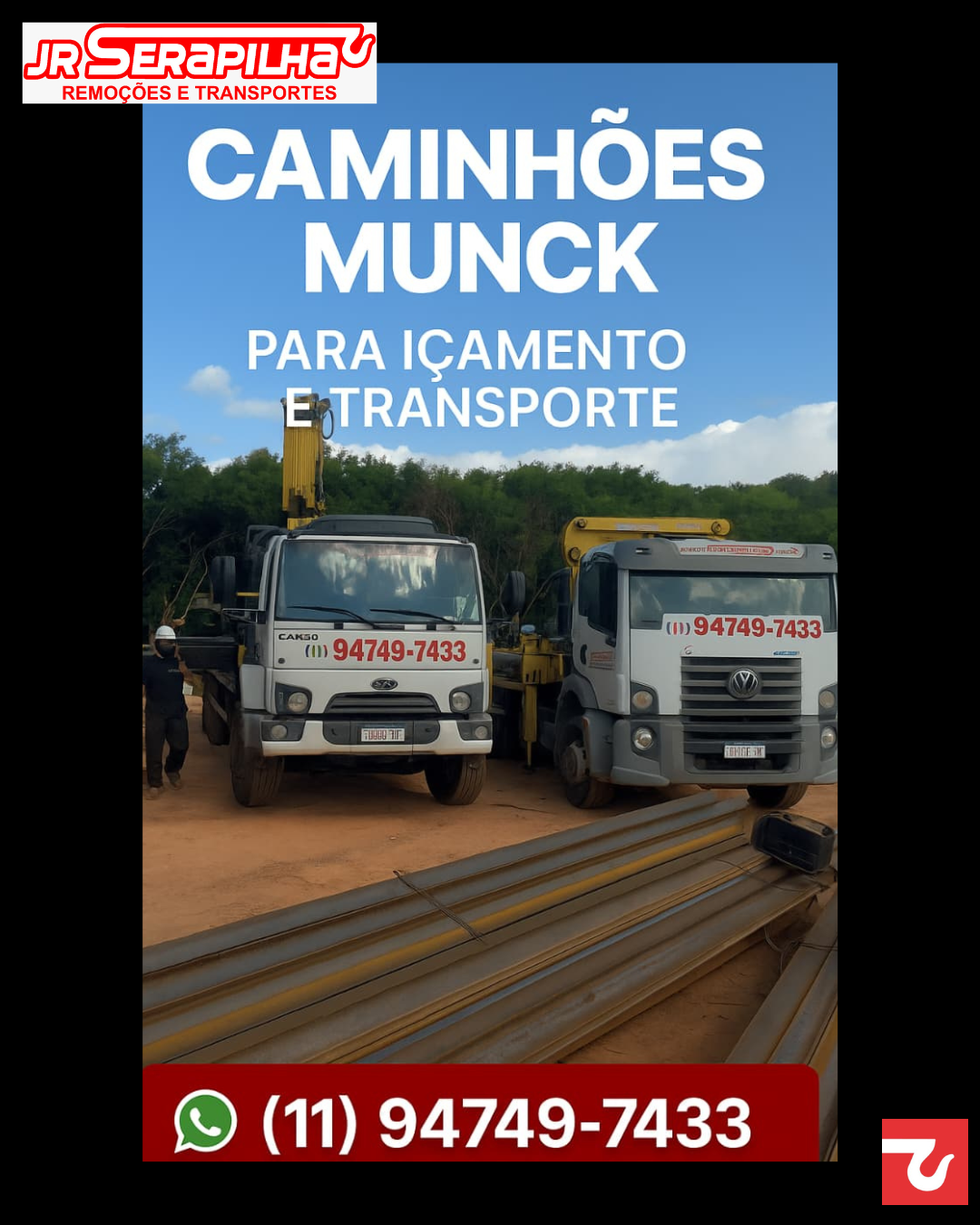 Item JR Serapilha Munck – Movendo o progresso com você.