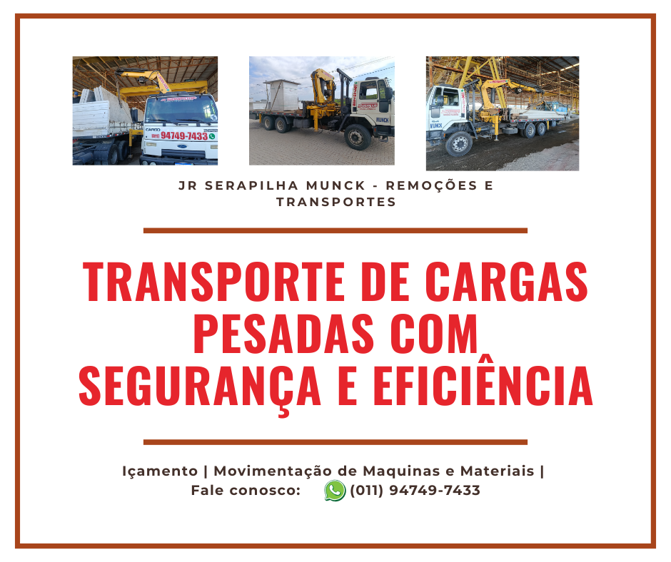Item JR Serapilha Munck – Movendo o progresso com você.